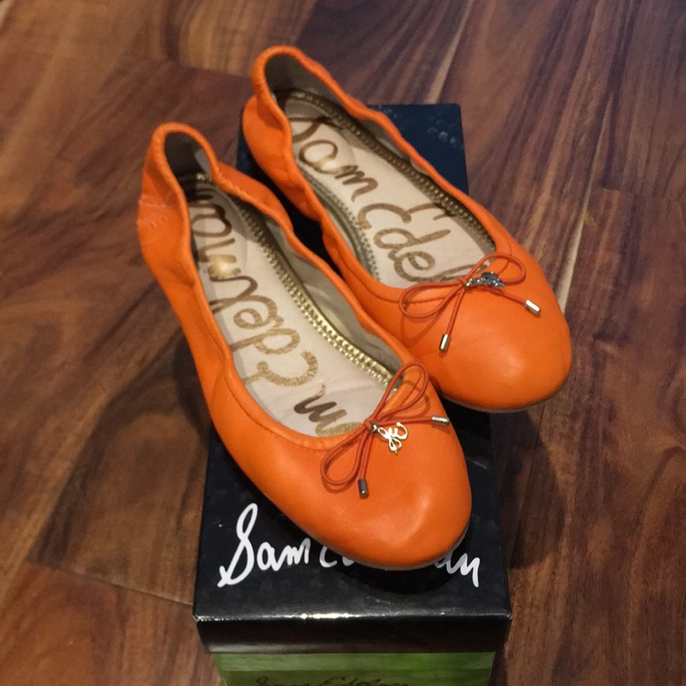 Hermes orange Sam Edelman ballet shoe